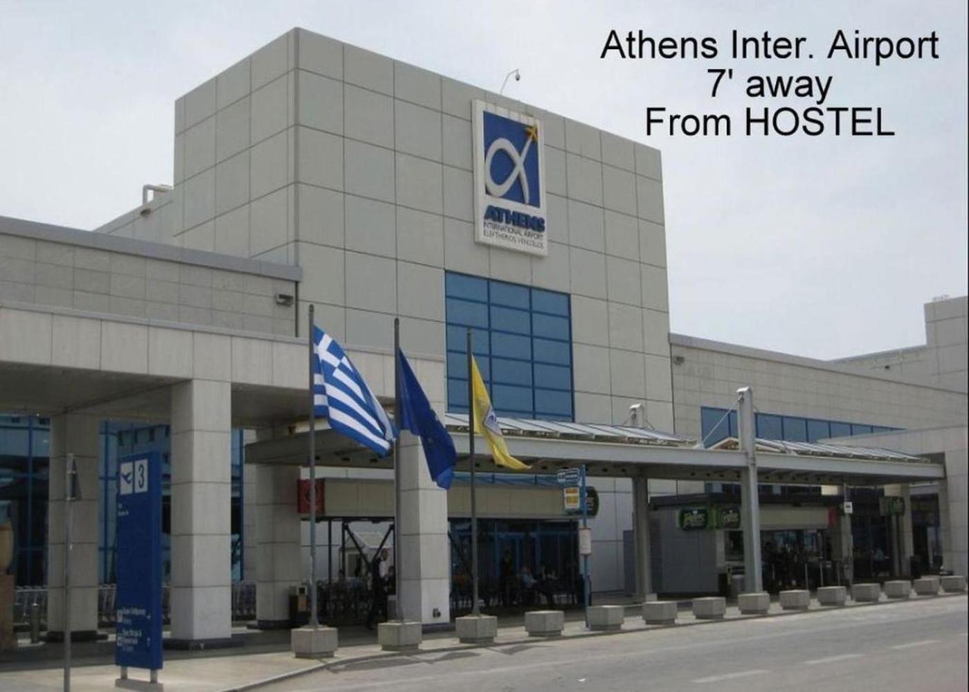 Athens 24-Hours Hostel #Athensairport #Latecheck-In #Privatetransportservice #Groups #Downtown Markópoulon Exteriér fotografie